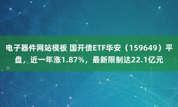 电子器件网站模板 国开债ETF华安（159649）平盘，近一年涨1.87%，最新限制达22.1亿元