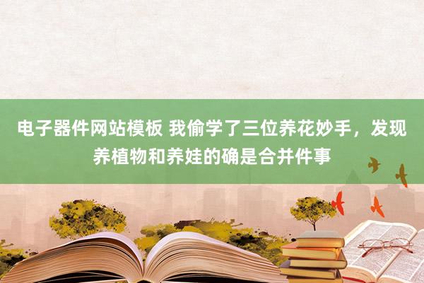 电子器件网站模板 我偷学了三位养花妙手，发现养植物和养娃的确是合并件事
