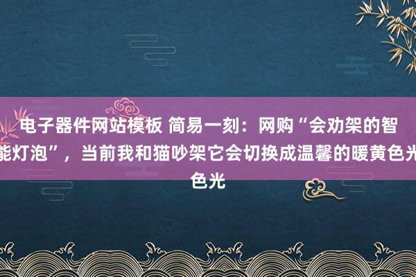 电子器件网站模板 简易一刻：网购“会劝架的智能灯泡”，当前我和猫吵架它会切换成温馨的暖黄色光