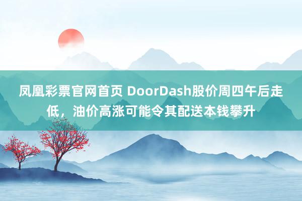 凤凰彩票官网首页 DoorDash股价周四午后走低，油价高涨可能令其配送本钱攀升