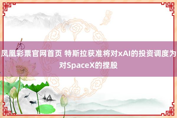 凤凰彩票官网首页 特斯拉获准将对xAI的投资调度为对SpaceX的捏股