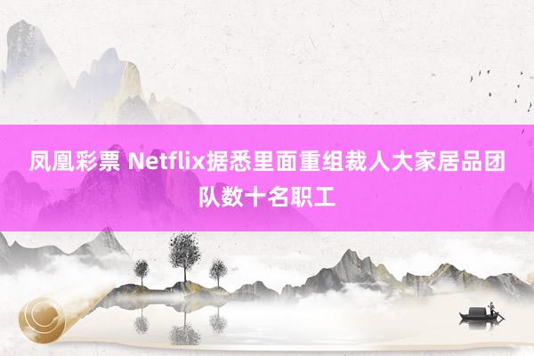 凤凰彩票 Netflix据悉里面重组裁人大家居品团队数十名职工