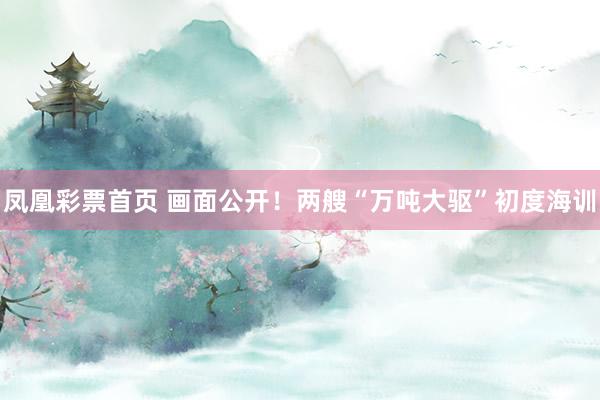 凤凰彩票首页 画面公开！两艘“万吨大驱”初度海训