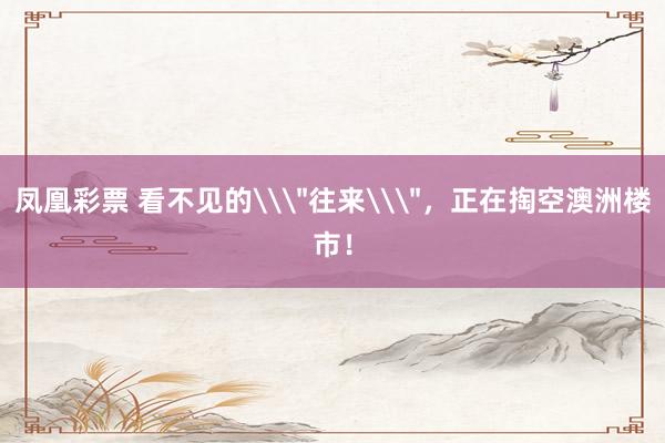 凤凰彩票 看不见的\