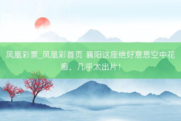 凤凰彩票_凤凰彩首页 襄阳这座绝好意思空中花廊，几乎太出片！