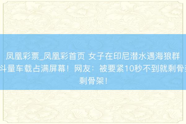 凤凰彩票_凤凰彩首页 女子在印尼潜水遇海狼群，斗量车载占满屏幕！网友：被要紧10秒不到就剩骨架！