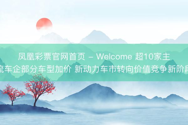 凤凰彩票官网首页 - Welcome 超10家主流车企部分车型加价 新动力车市转向价值竞争新阶段