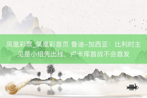 凤凰彩票_凤凰彩首页 鲁迪-加西亚：比利时主见是小组先出线，卢卡库首战不会首发