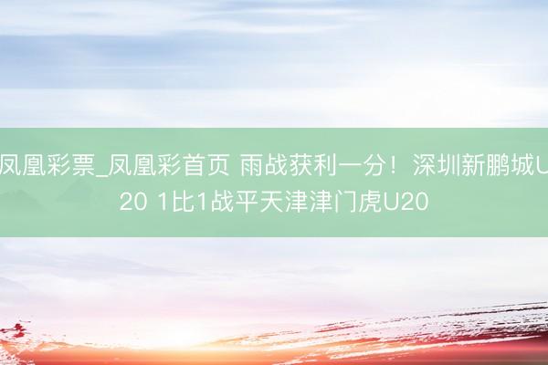 凤凰彩票_凤凰彩首页 雨战获利一分！深圳新鹏城U20 1比1战平天津津门虎U20